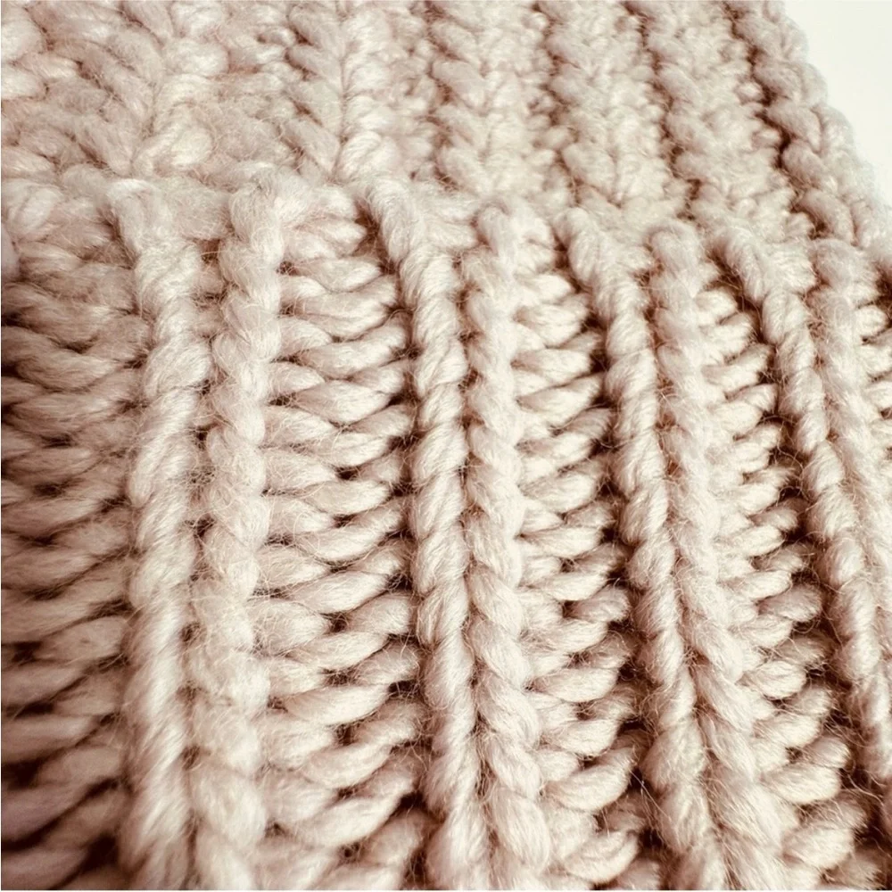 Free People EVERYTHING ROSIE Wool Blush Cuffed Beanie Hat